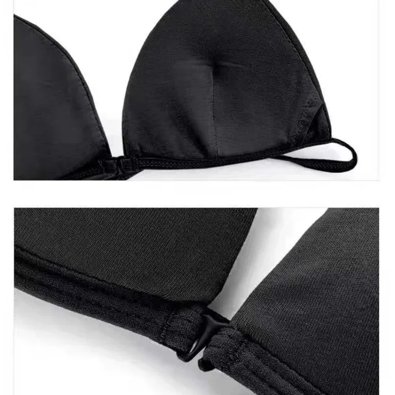 Bralette French Triangle Cup Bras for Women Comfort Cotton Bra Girl Summer Thin Soft Sexy Push Up Seamless Invisible Underwear