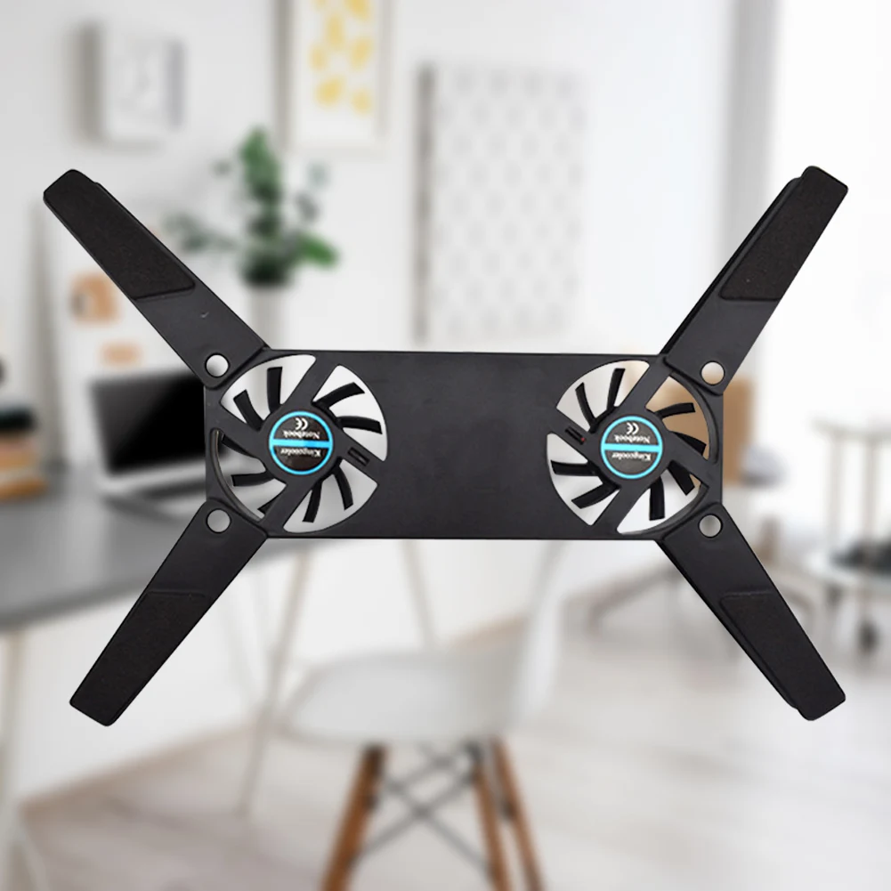 USB Laptop Cooler Pad Base Bottom Anti-slip Portable Cooling Pads Base Foldable Save Space USB Power Supply Computer Accessories