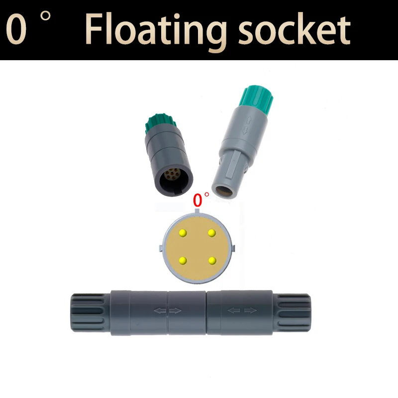1P socket 0°. PRG PKG 2 to 14 pin for medical devices. Push-pull self-locking plastic single slot socket