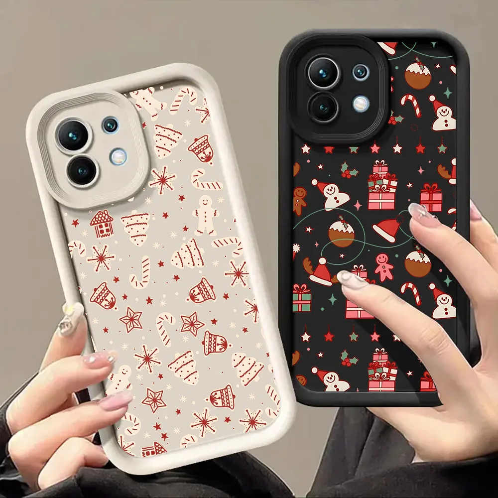 

Merry Christmas Drawings Print Phone Case For Xiaomi 17 Pro Max 15T 14T 13T 11Lite Poco X5 X6 X7 F5 F7 M6 M7 Pro 5G Soft Cover