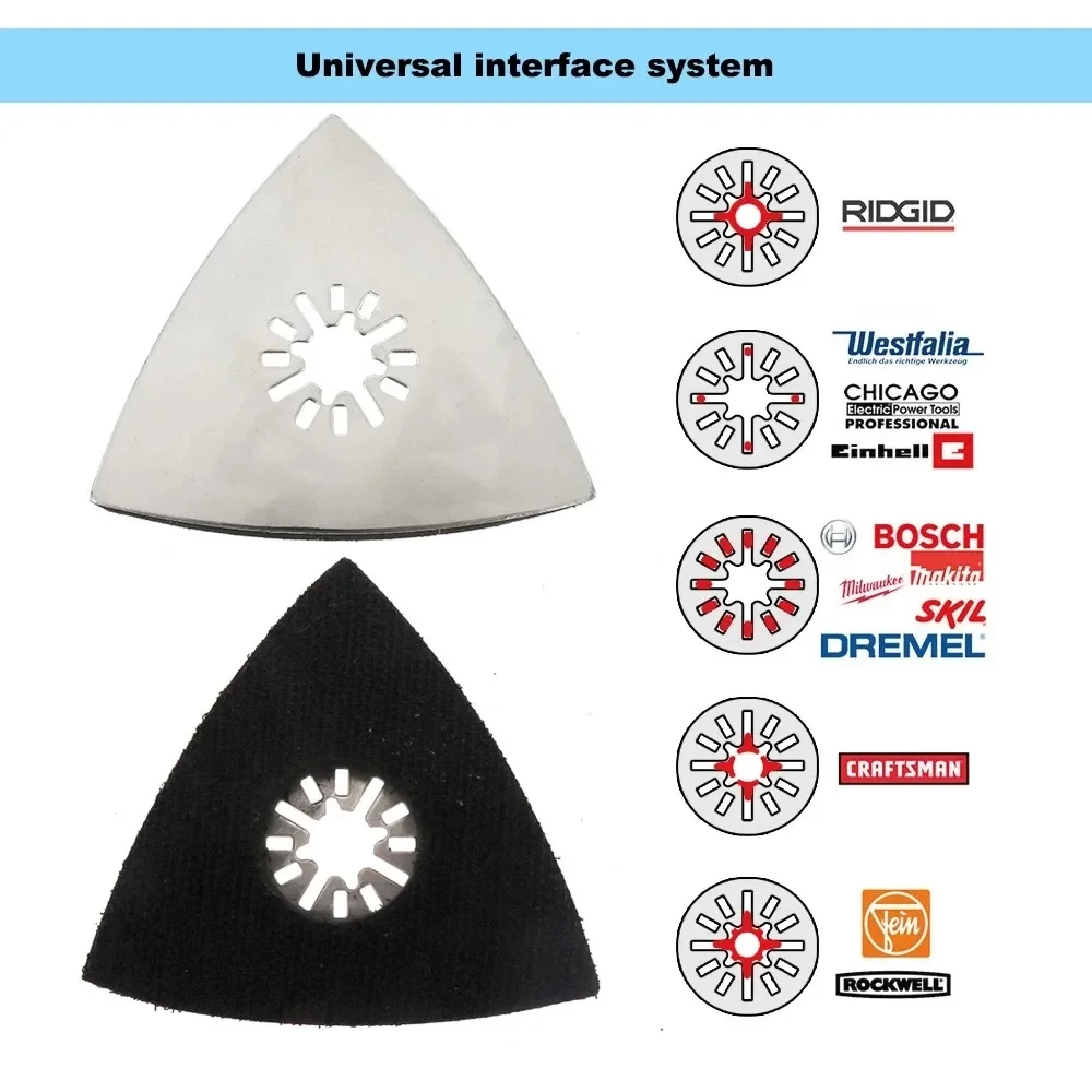 5pcs Triangular Sanding Pads For Oscillating Power Multi Tool Saw Blade Wood Polished Sand Paper For Wall Grinding Sanding Disc