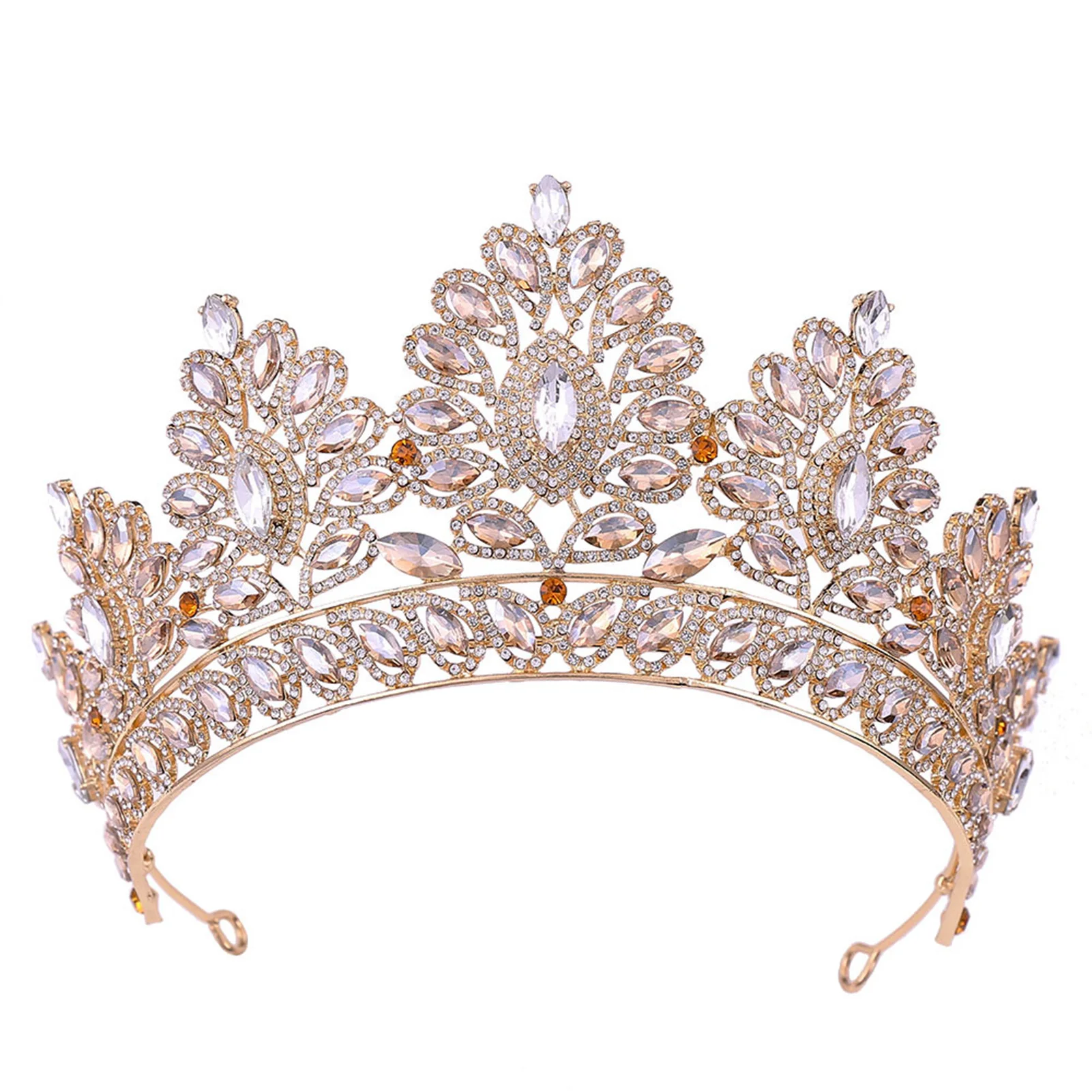 Wedding Headbands Crown Non-Slip Shiny Rhinestones Styling Crown Headpieces Wedding Pageant Crown