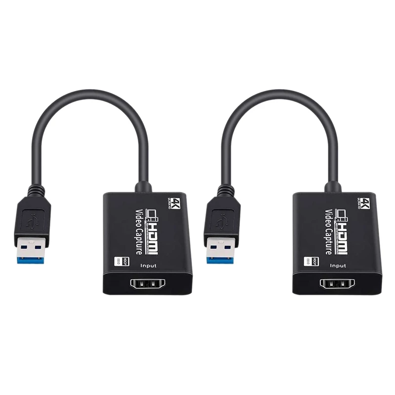 

2X Карта видеозахвата USB 3,0 Full HD 1080P 4K карта захвата живой трансляции и записи