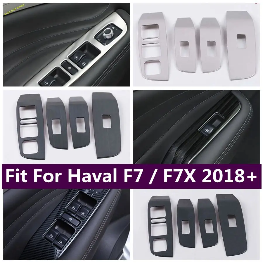 

Stainless Steel Window Switch Panel Adjust Cover Trim Stickers Decor Frame Fit For Haval F7 / F7X 2018 - 2022 Accessories