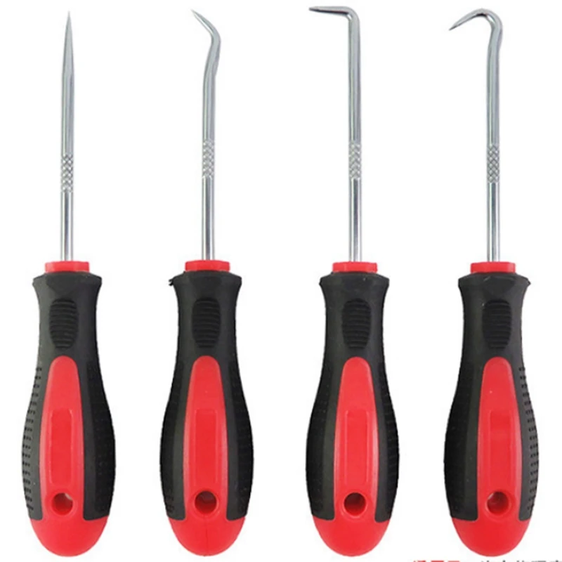 

4-Piece Straight Hook Lock Pick Set Service Tools Mini Pick Set Precision Hook And Set