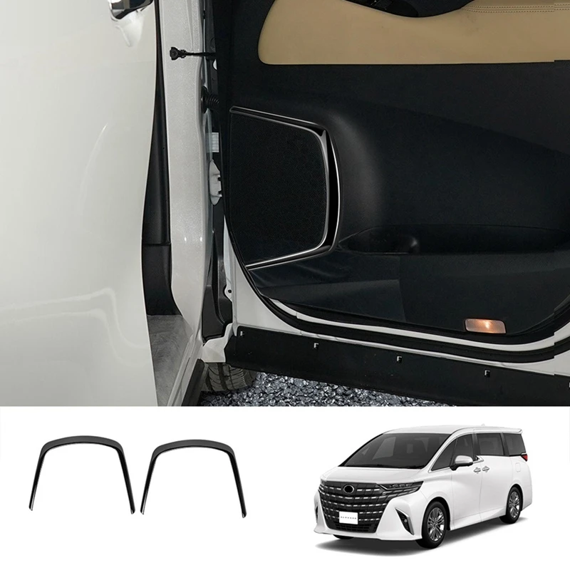 Car Door Trumpet Trim Strip Speaker Trim Sticker For Toyota ALPHARD VELLFIRE 30 Series 2016-2022