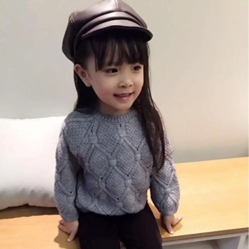 فتاة بسيطة هدية الخريف الشتاء شريط مرن بلون الرسام قبعة الكورية نمط قبعة الأطفال قبعة الملابس والاكسسوارات