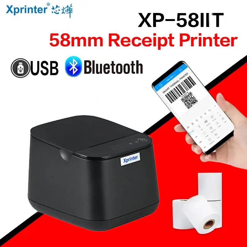 Xprinter 58MM Thermal Receipt Printer Mini Portable Bill POS Bluetooth Printer  Support Loyverse Android Windows System