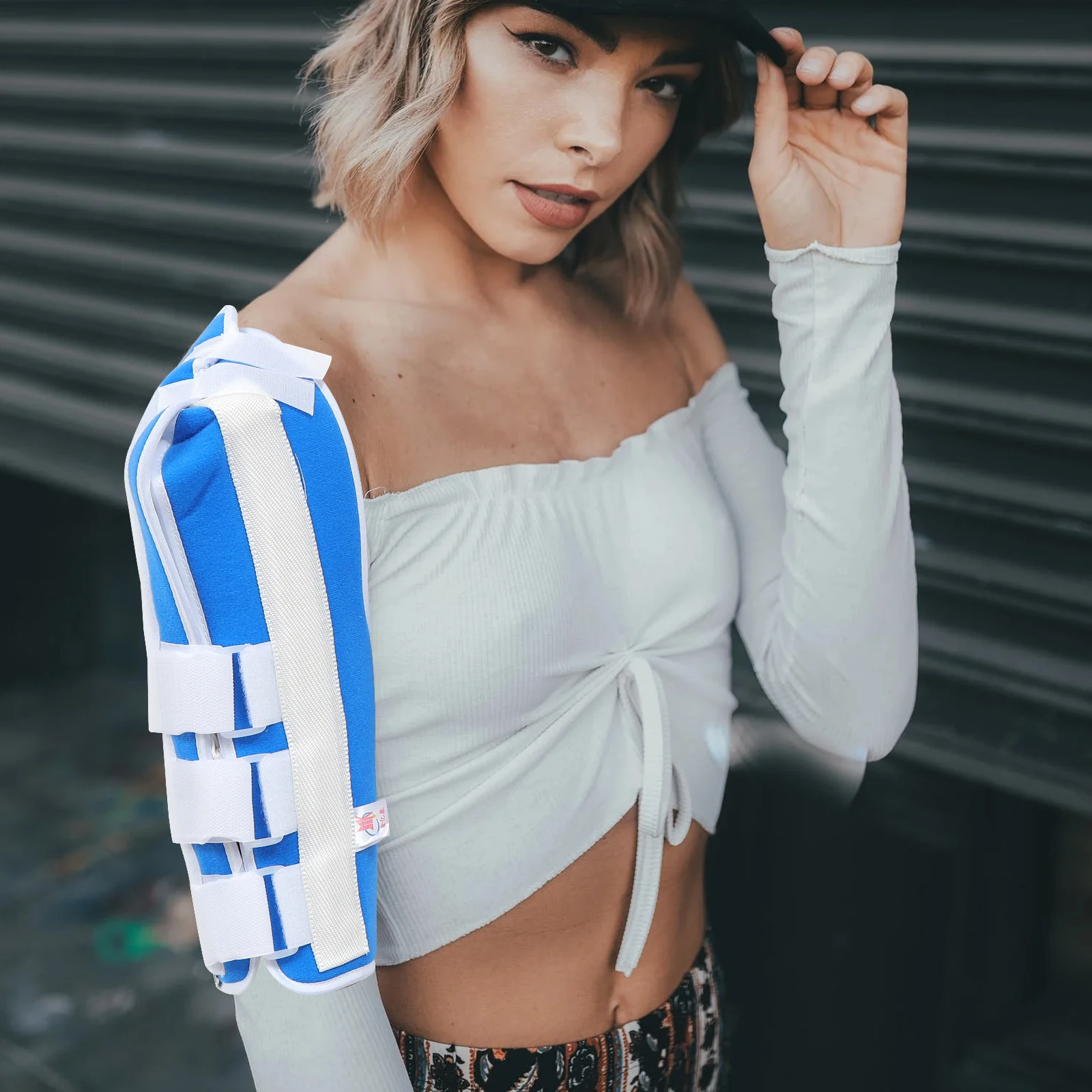 

1pc Humeral Medical Shoulder Support Joint Brace Rehabilitation Rehabilitation Joint Fixation Brace Strap Strap Blue