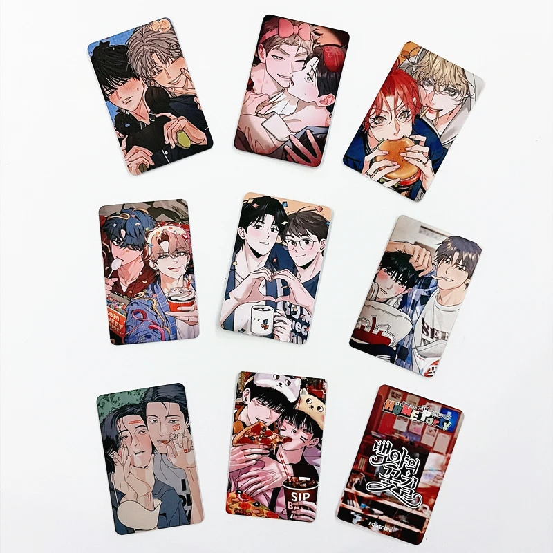 9Pcs/Set HOME Party Laser Lomo Cards - Popular Korean Manhwa Characters Holographic Photocards Perfect Gift for Fans image 5