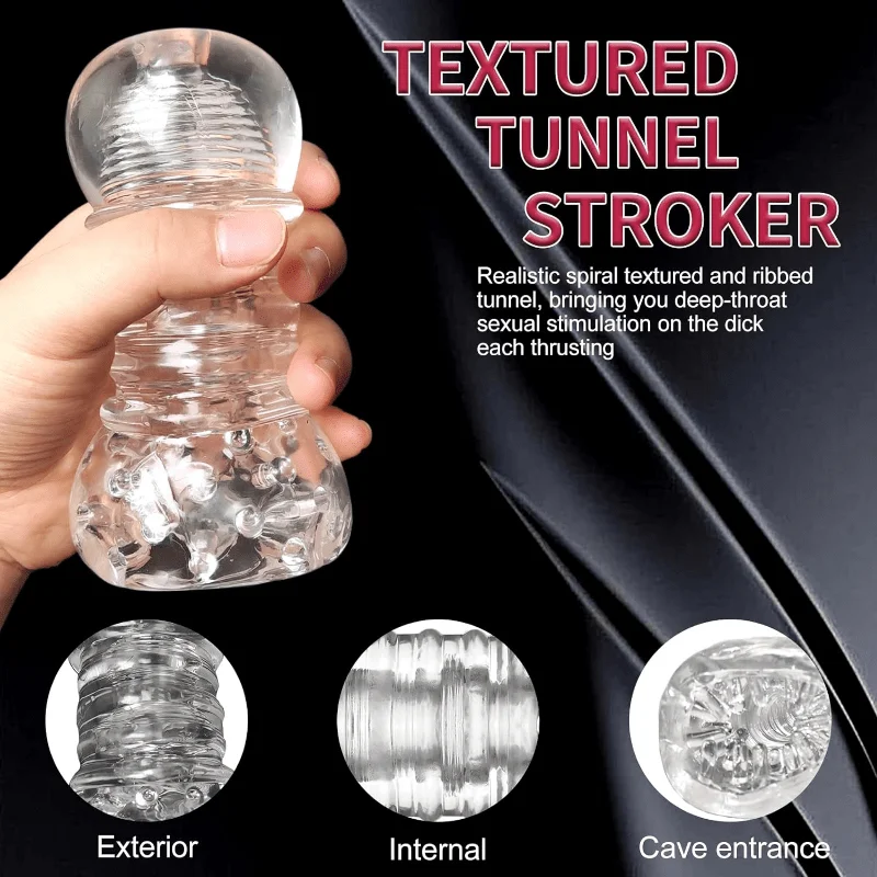 لعبة الجنس كأس الاستمناء للرجال ، HBABY المحمولة جيب كس الضارب اللسان الضارب كم محفز مع الملمس المهبلي