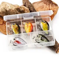 5pcs Mini Crankbait Kit Artificial Wobblers Hard Bait 1.5g 3cm Topwater Minnow Bass Trout Fishing Lure Tackle pesca peche