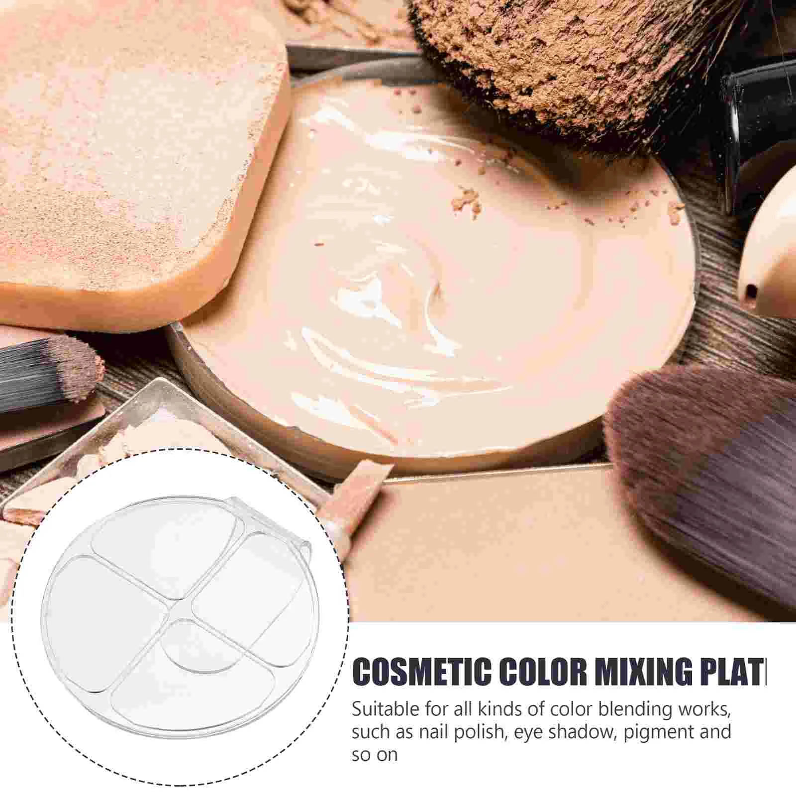 2 Pcs Liquid Foundation Palette Mixing Plate Makeup Artist Must Haves Acrylic Tray Powder Magnetic Pallets for