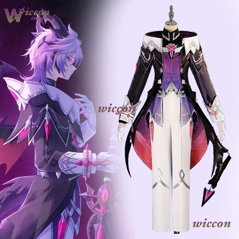 Moe/ Genshin Impact Durin Cosplay Costume Wig Uniform Headwear Game Role Play Outfit Halloween Christmas Party for Women Men Gir