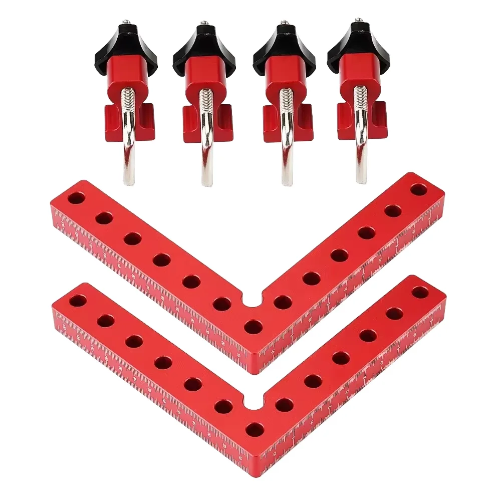 Diy Grade 90 Degree L-Shaped Aluminium Positioning Plates 100MM-160MM Right Angle Ruler for Woodworking OEM ODM Corner Clamps