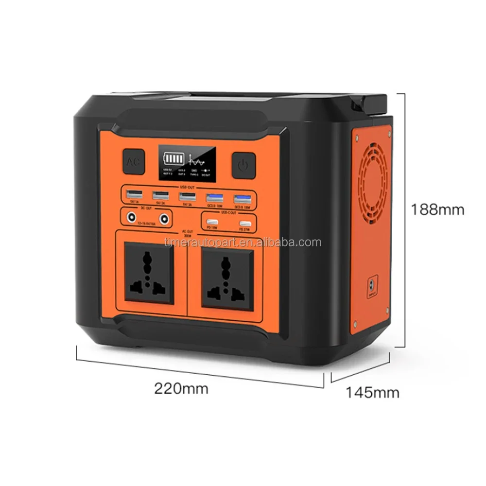 The New Outdoor Energy Storage Camping Portable Power Supply Bank 300W Mobile Convenient Multi-Functional Travel Stall Battery