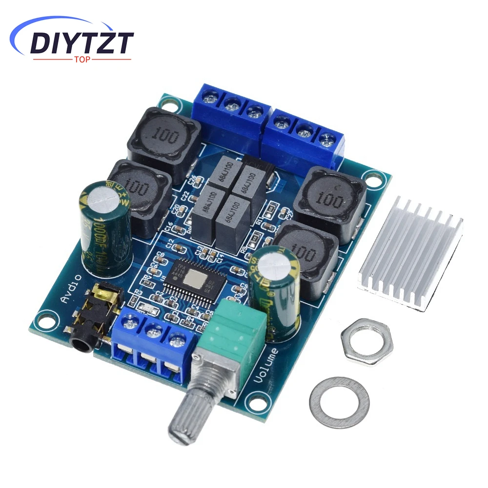 

DIYTZT TPA3116 D2 50W x 2 High Power Digital Audio Music Amplifier Board Stereo Amplifier Speaker Amplifiers Board