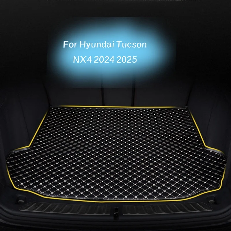 

For Hyundai Tucson NX4 2024 2025 Microfiber Leather Customized Car Trunk Mat Auitcase Mat Car Interior Accessories
