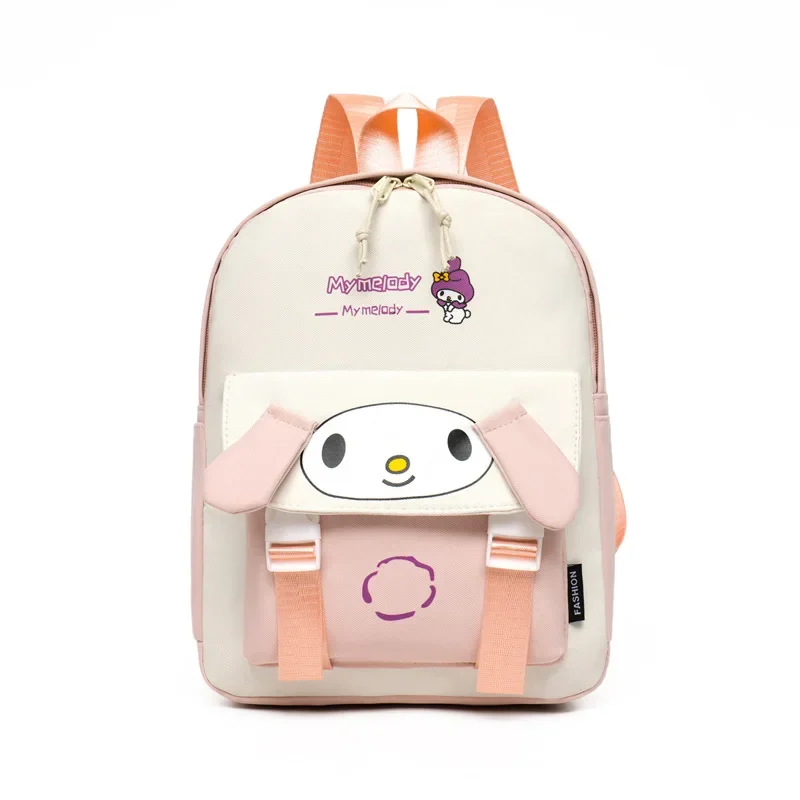 Sanrio Kuromi farblich passender leichter Kinderrucksack, großes Fassungsvermögen, wasserdichte Mädchen-Schultasche mit Cartoon-Aufdruck