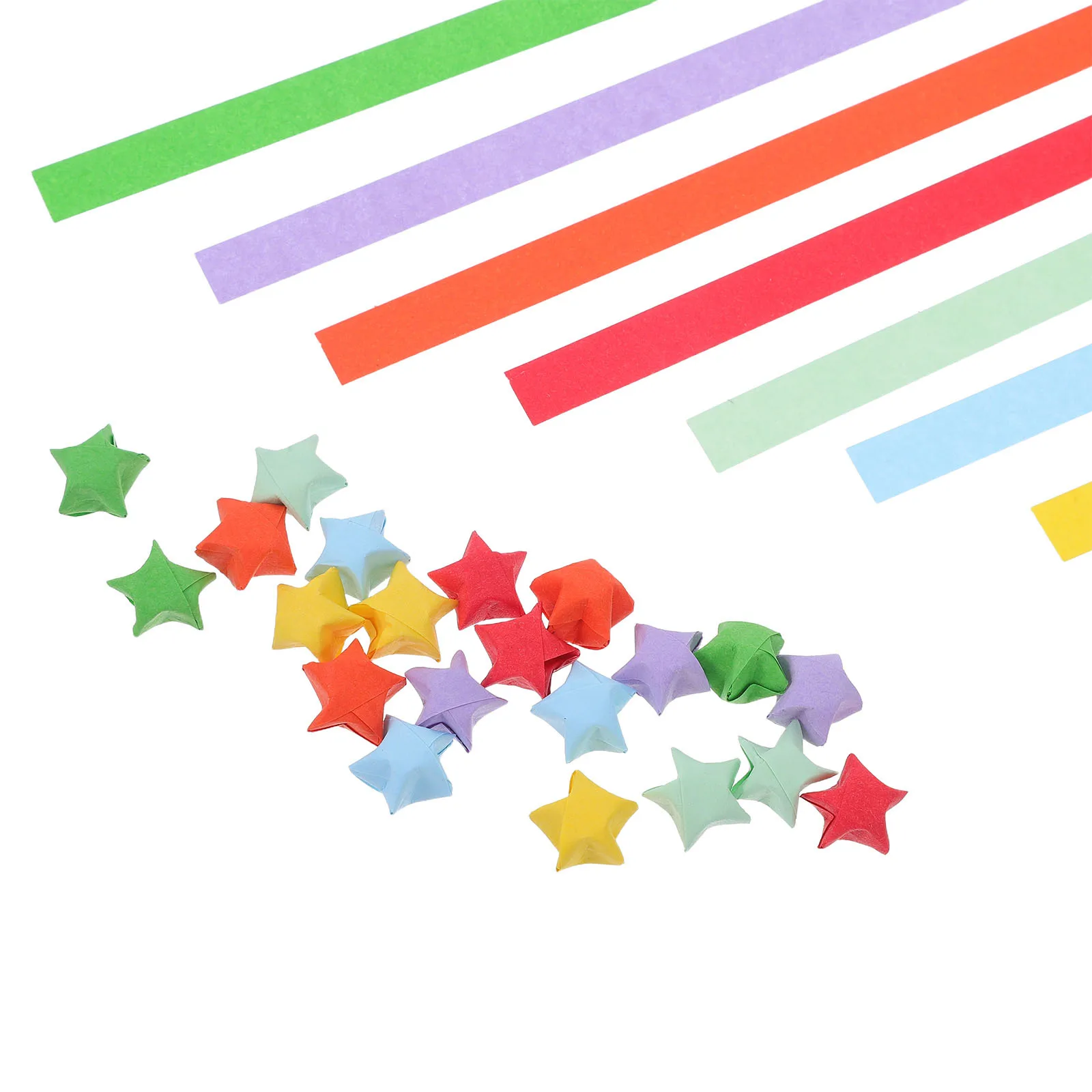 4050Pcs Large Paper Stars Origami Set Gradient Color Double Sided Strips for Christmas Decor Activities Handmade
