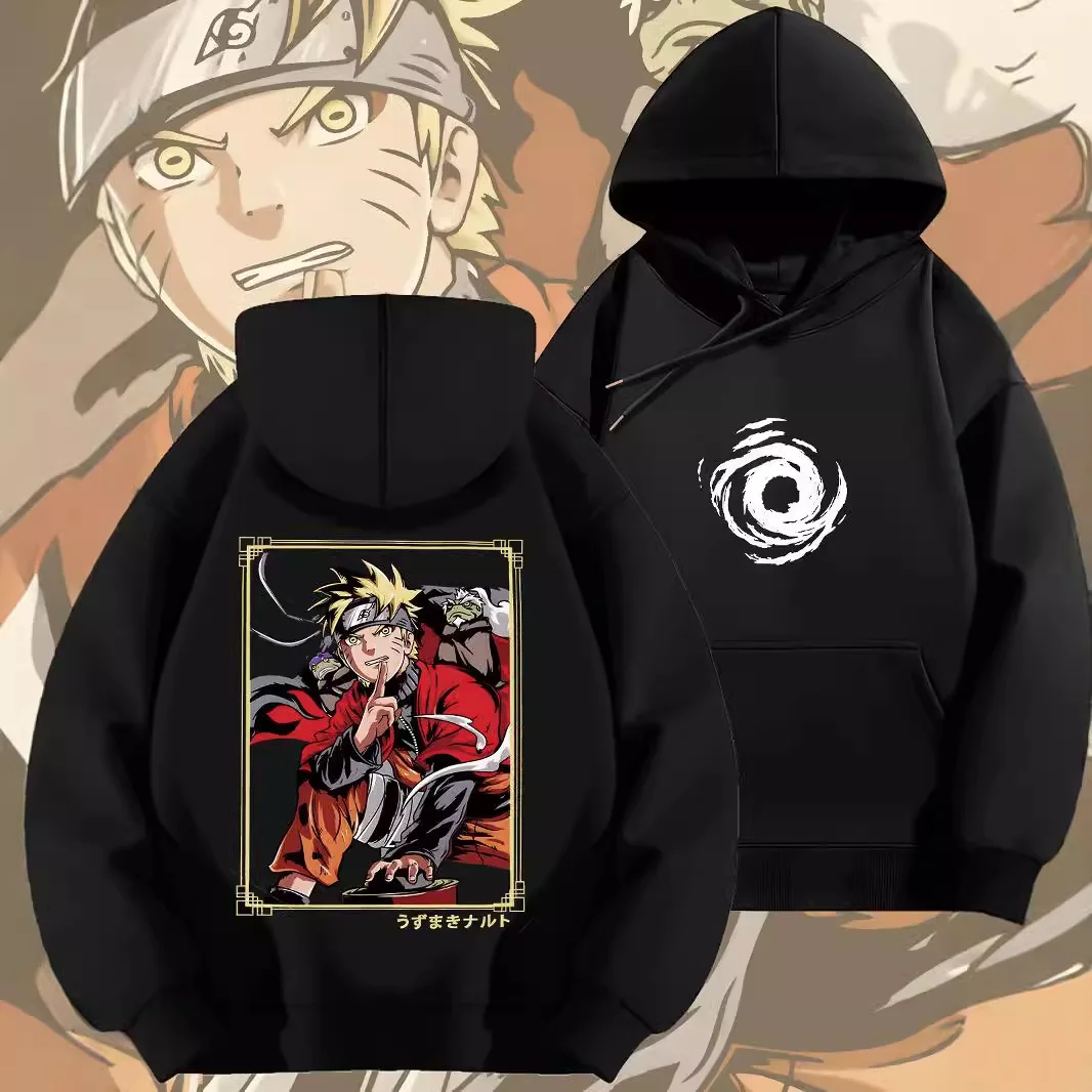 

Naruto Printed Hooded Sweatshirt Anime New Fall and Winter Loose Casual Harajuku Streetwear