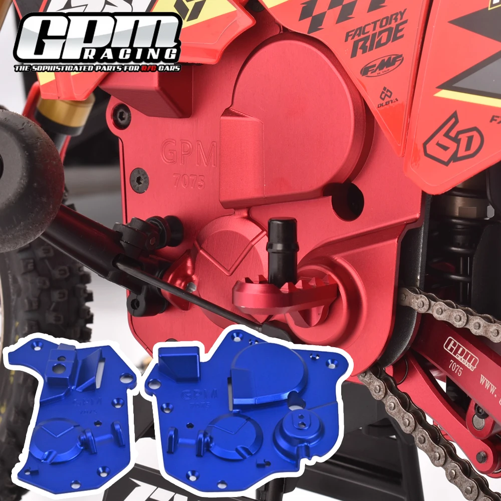 GPM for LOSI 1/4 PROMOTO-MX PROMOTO-SM FXR MOTORCYCLE RC Car Upgrade Accessories Metal Aluminum Chassis Side Cover Set LOS261014