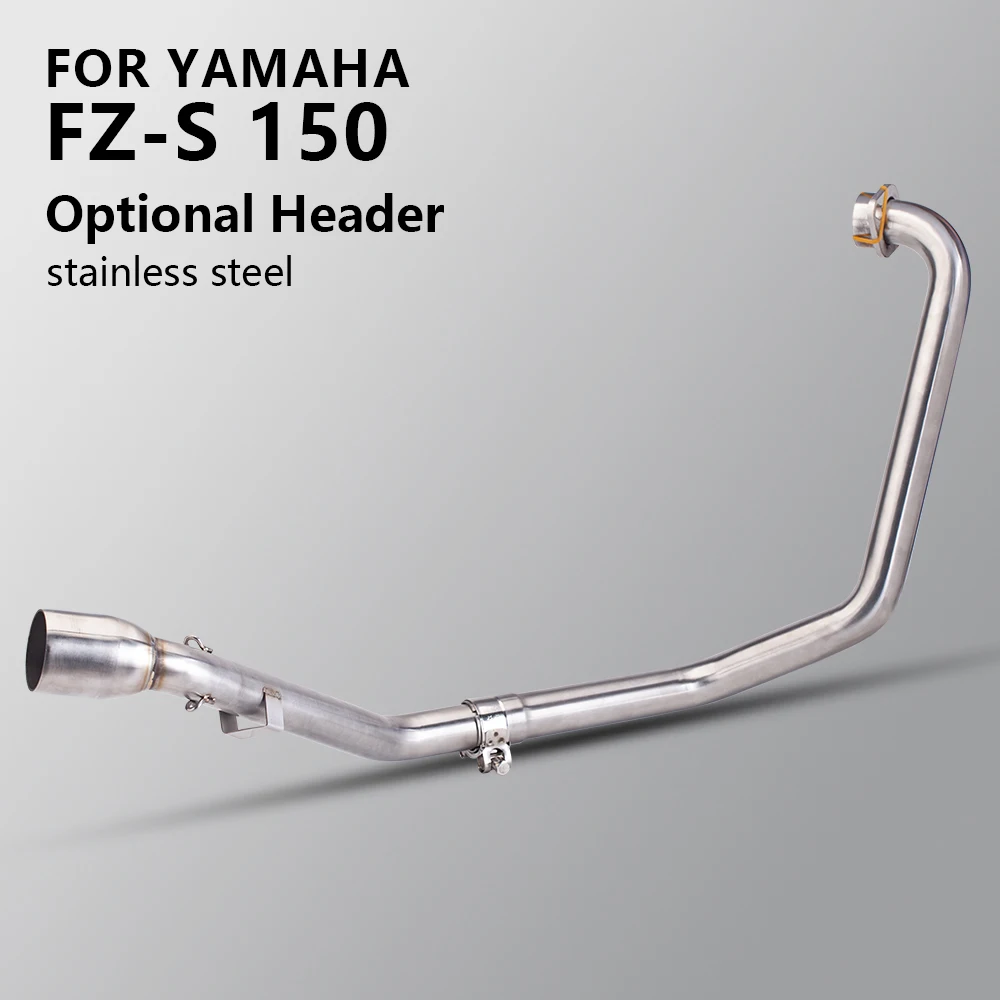 Motorcycle System Exhaust Front Link Pipe Stainless Steel Header Pipe For Yamaha FZS150 FZ-S150