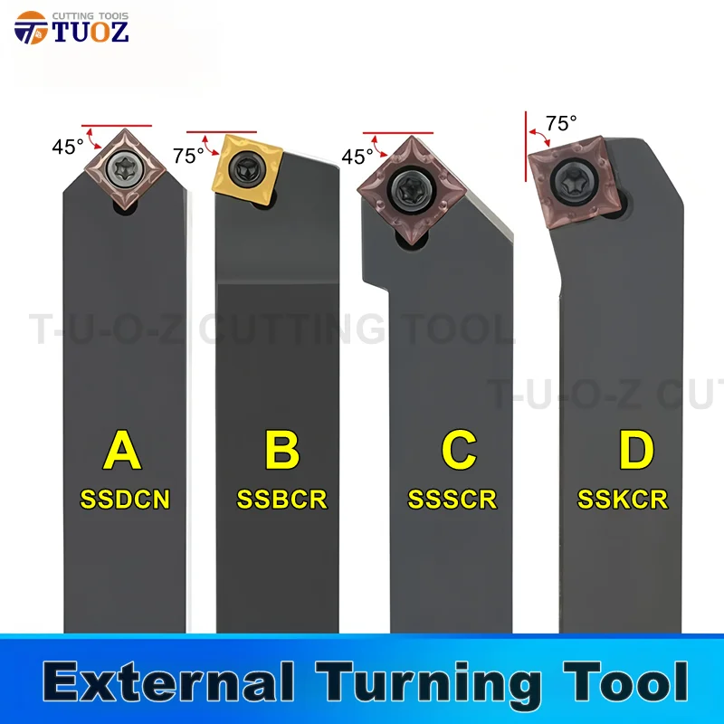 Outil de tournage externe SSDCN SSBCR SSBCL SSKCR SSKCL SSSCR SSSCL 1212H09 1616H09 2020K09 2525M12, support pour Inserts en carbure SCMT