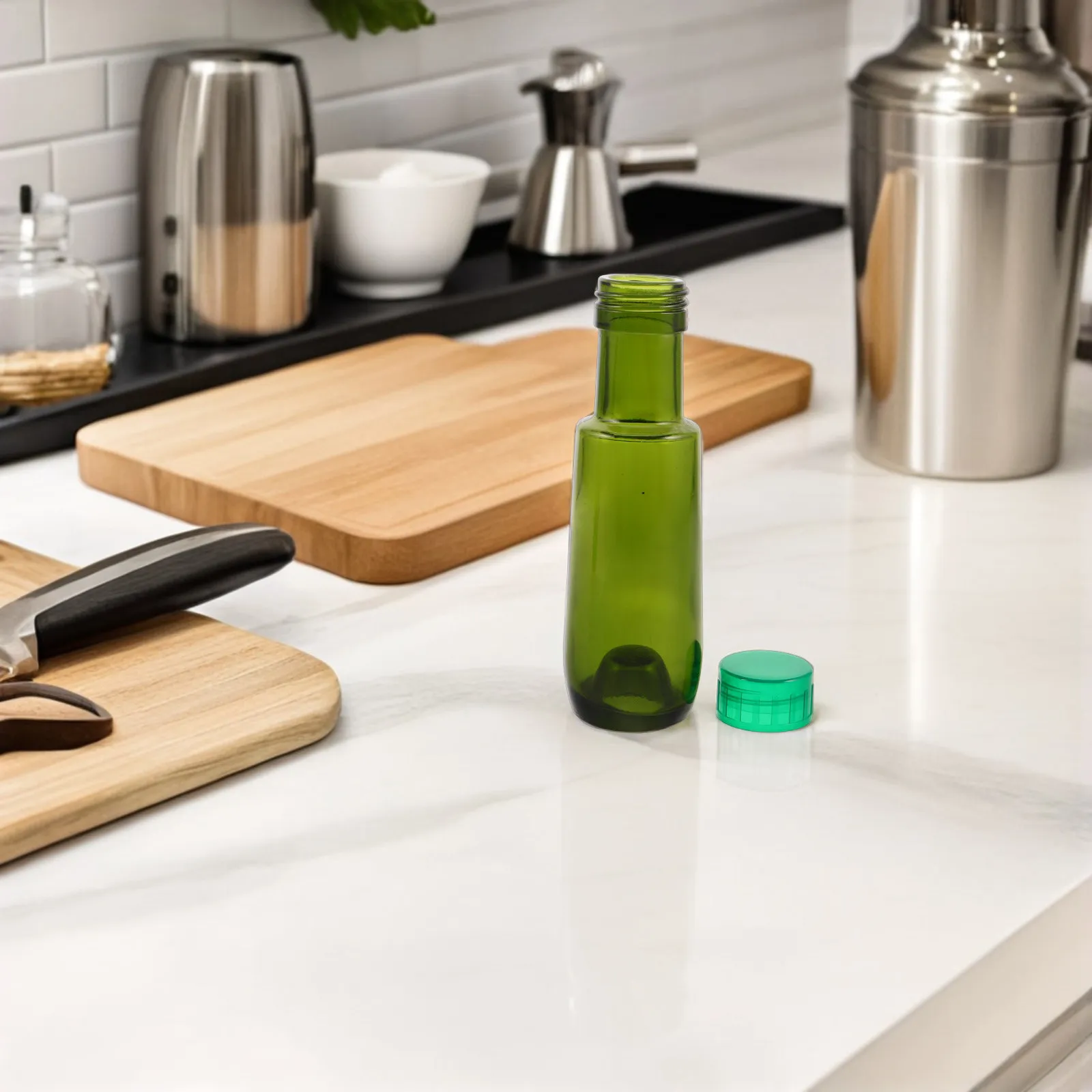Botella de vidrio para aceite de oliva, tapa a prueba de fugas, Mini tarro para especias, contenedor de almacenamiento, 100Ml, tarro portátil para cocina, condimento para cocinar al aire libre, 2 uds.