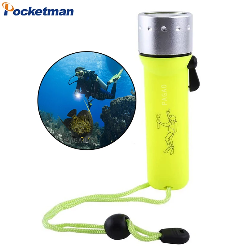 Scuba Diving Light Super Bright Scuba Diving Flashlight Professional Waterproof Underwater Safety Dive Torch