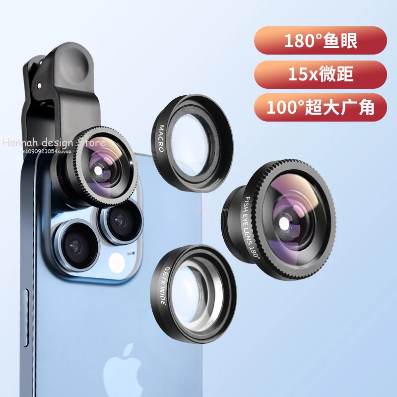 

Широкоугольный объектив 3 в 1 «рыбий глаз» для микрокамеры IPhone Xiaomi Redmi 3 IN1 Zoom Fish Eye Len на объективах для смартфона с зажимом для телефона