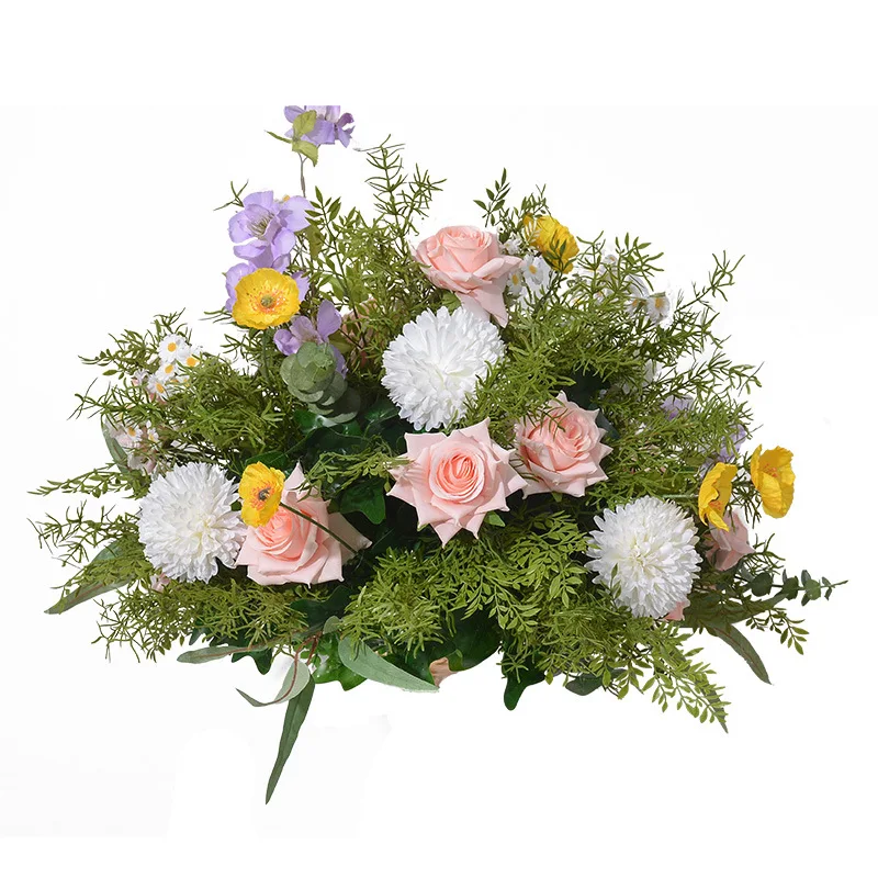 Großhandel Bunte Künstliche Rosen-Grüngut-Blumenkugel Tischdekoration für Hochzeiten, Straßenbegleiter und Schaufenster-Blumendekor – Detail 12