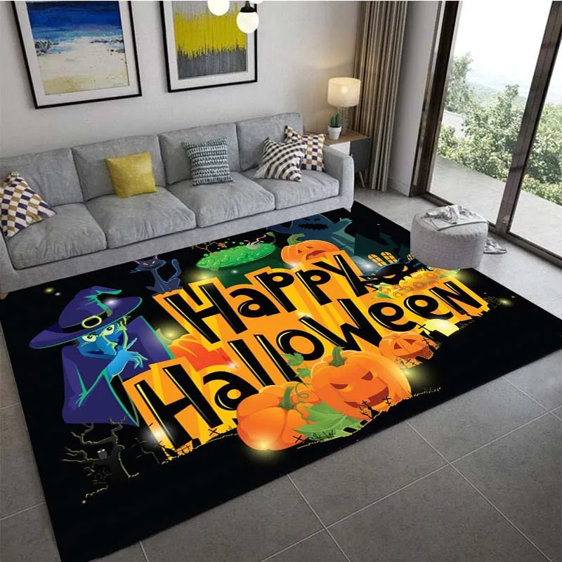 

Happy Halloween Rug 15 Sizes Carpet for Living Room Play Mat Home Decor Non-slip Bathroom Doormat Birthday Gift Outdoor Rugs