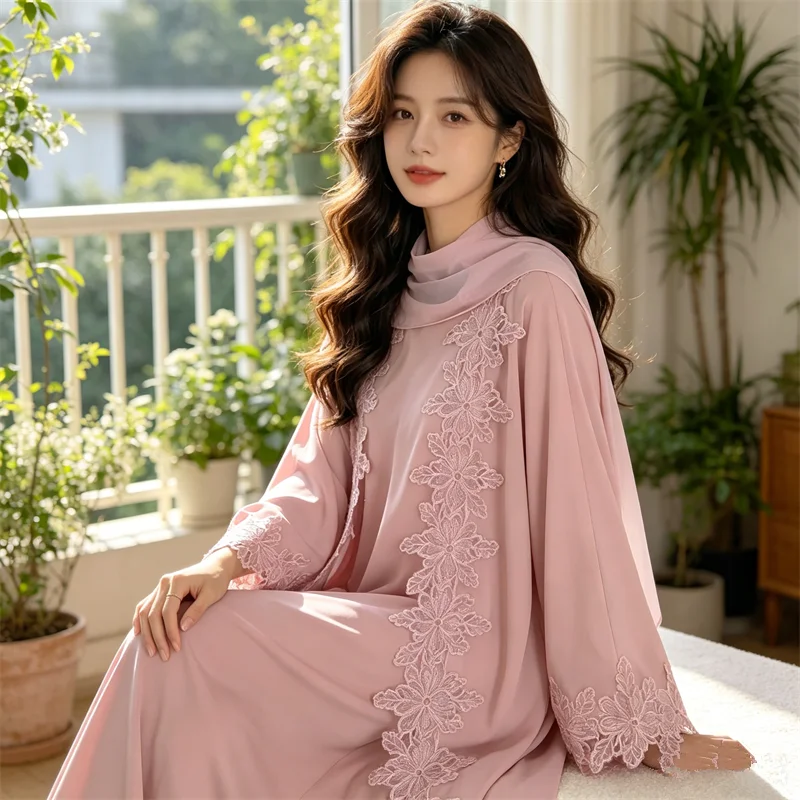 

Ramadan Abaya Muslim Sets Kaftan Islam Women Clothing Kebaya Modest Dress Kimono Caftan Ensemble Femme Musulmane Robe Jalabiya