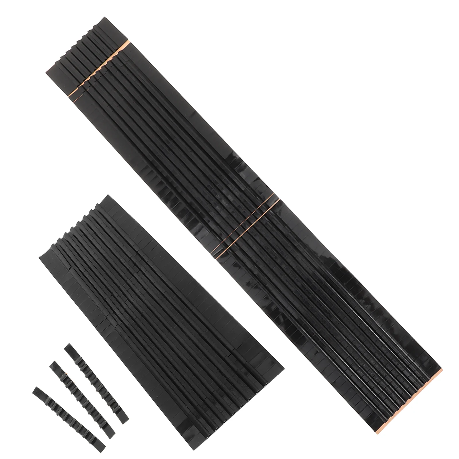 

100pcs Anti-slip Hanger Strips for Wooden Clothes Hangers Black Non-skid Silicone Closet Wardrobe garment Rack Accessories