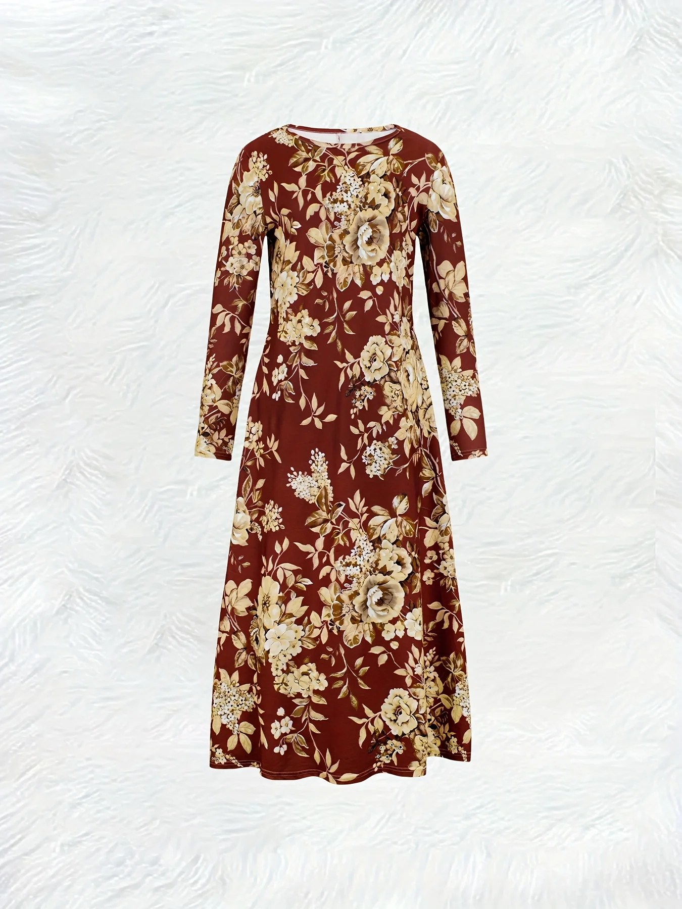 Spring Autumn Floral Print Rou - Midi Skirt Floral recension och pris