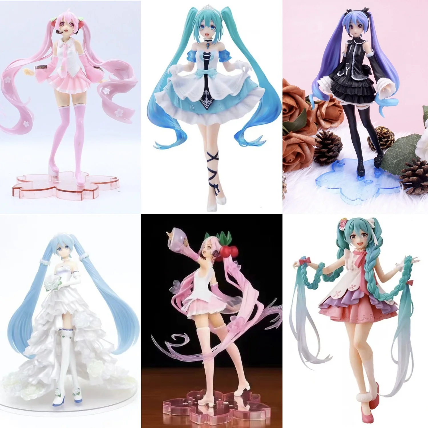 Nowe Anime Miku Cute Kawaii wirtualna piosenkarka Miku Manga figurki figurki Pvc