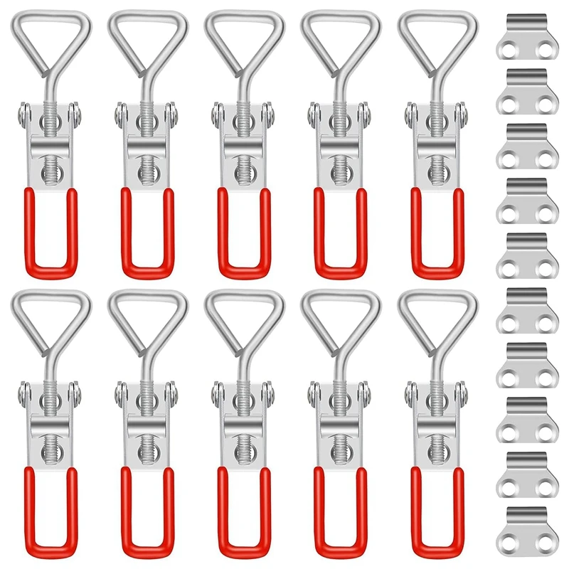 

10 Piece Toggle Latch Clamp Stainless Steel Pull Hasp Latches Quick Release Hand Tool Toggle Clamp