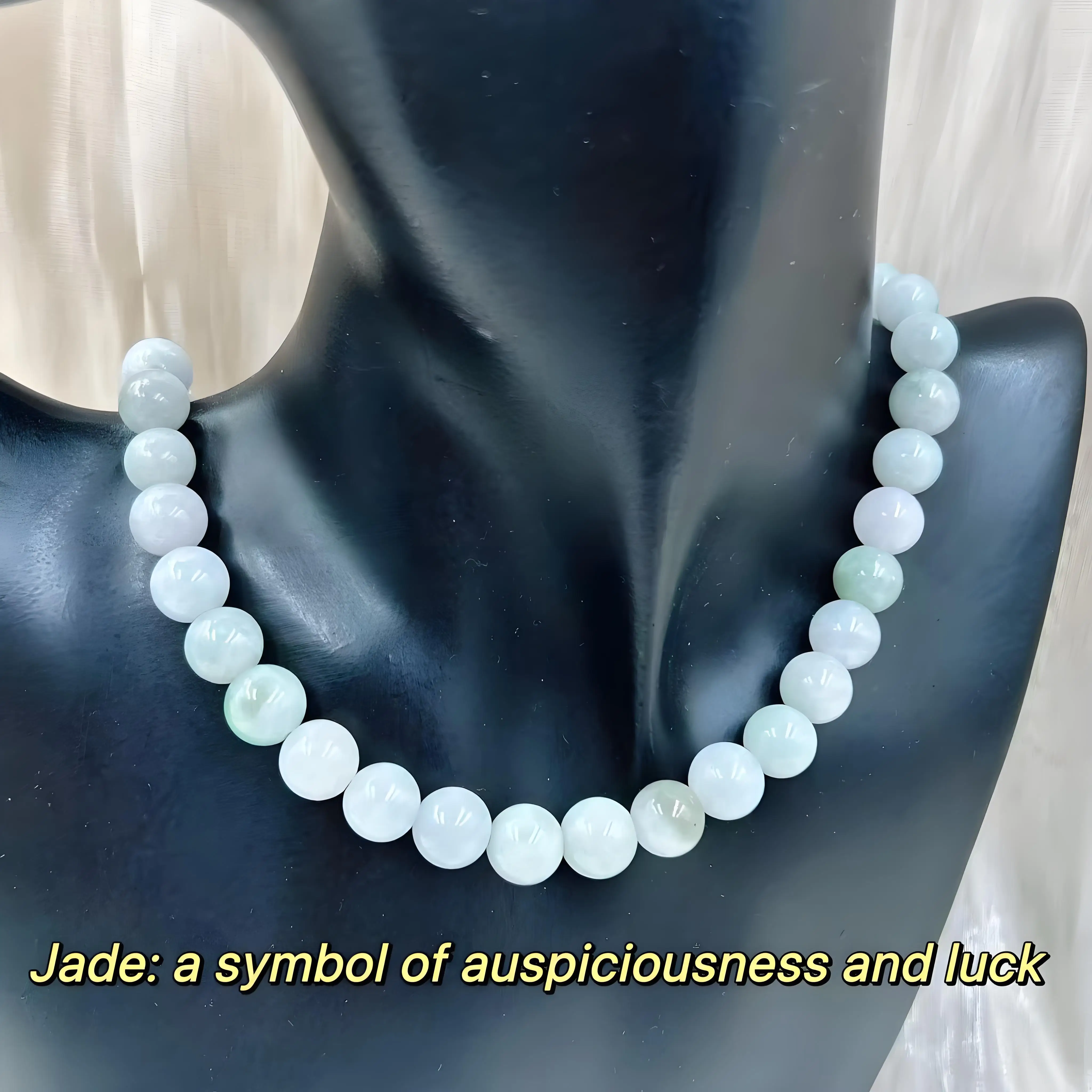10mm Genuine Jadeite Green Jade Vintage Round Natural Gems Quartz Stone Beads Jewelry Chokers Necklace 17-20inch
