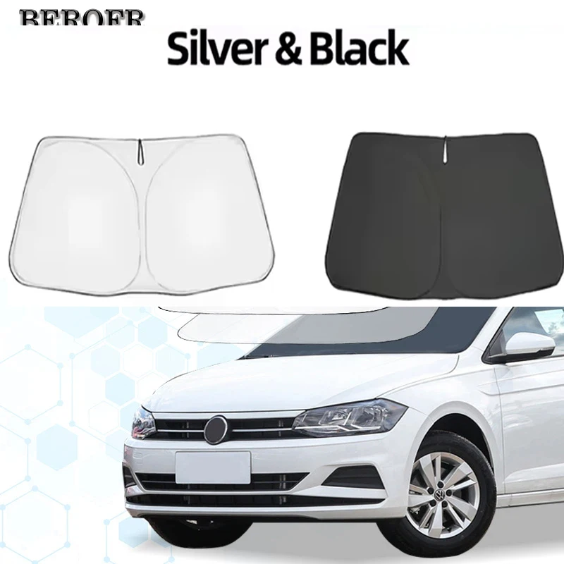 Protetor Solar para Para-brisa VW Volkswagen Polo 9n 6r Polo 6n2, Protetor Solar Dobrável que Bloqueia Raios UV e Mantém o Carro Mais Fresco
