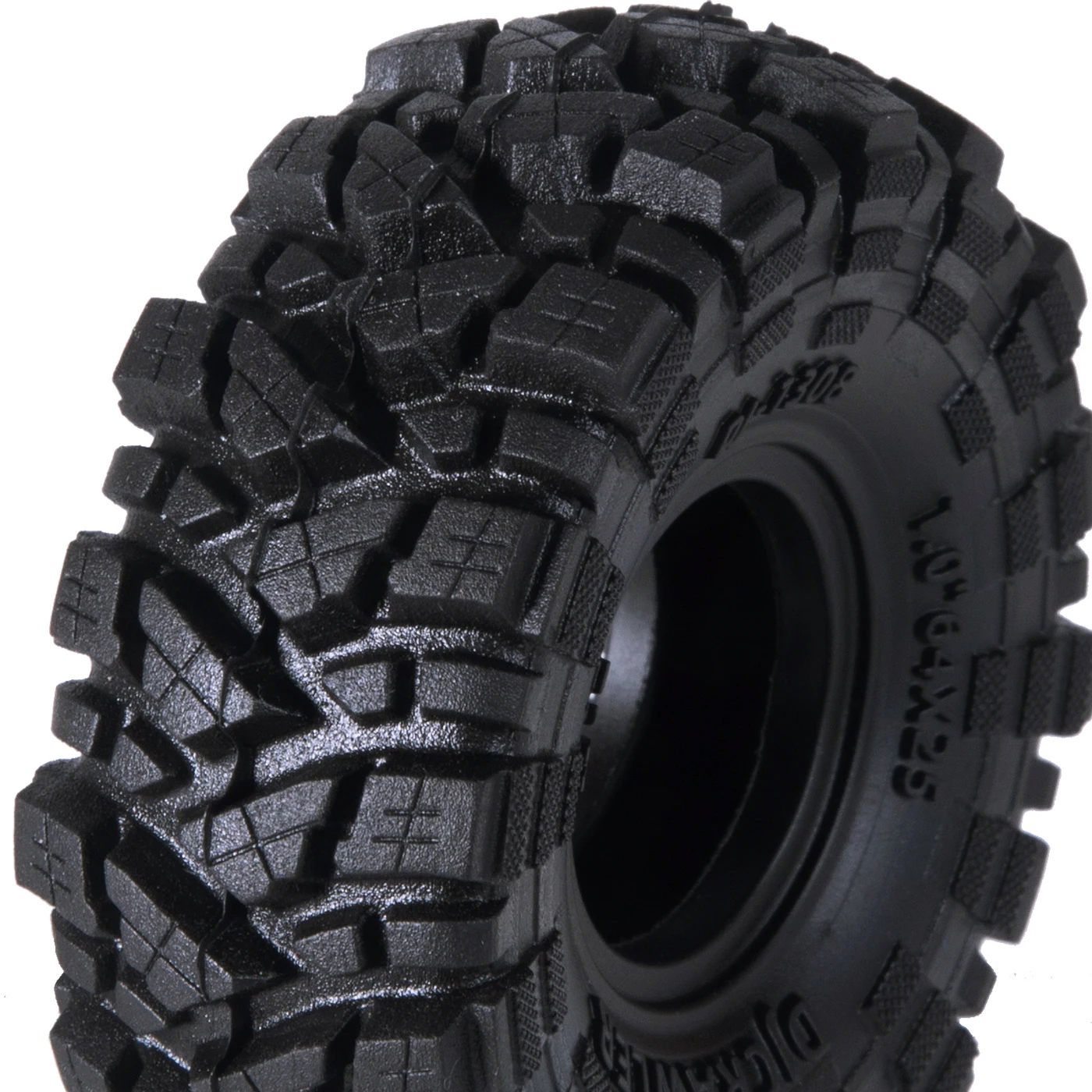 1.0 Mud Tires 64*25mm Soft Sticky Mud Tires for TRX4M 1/18 1/24 RC Crawler Axial SCX24 FMS FCX24 Come with Double Layer Sponge