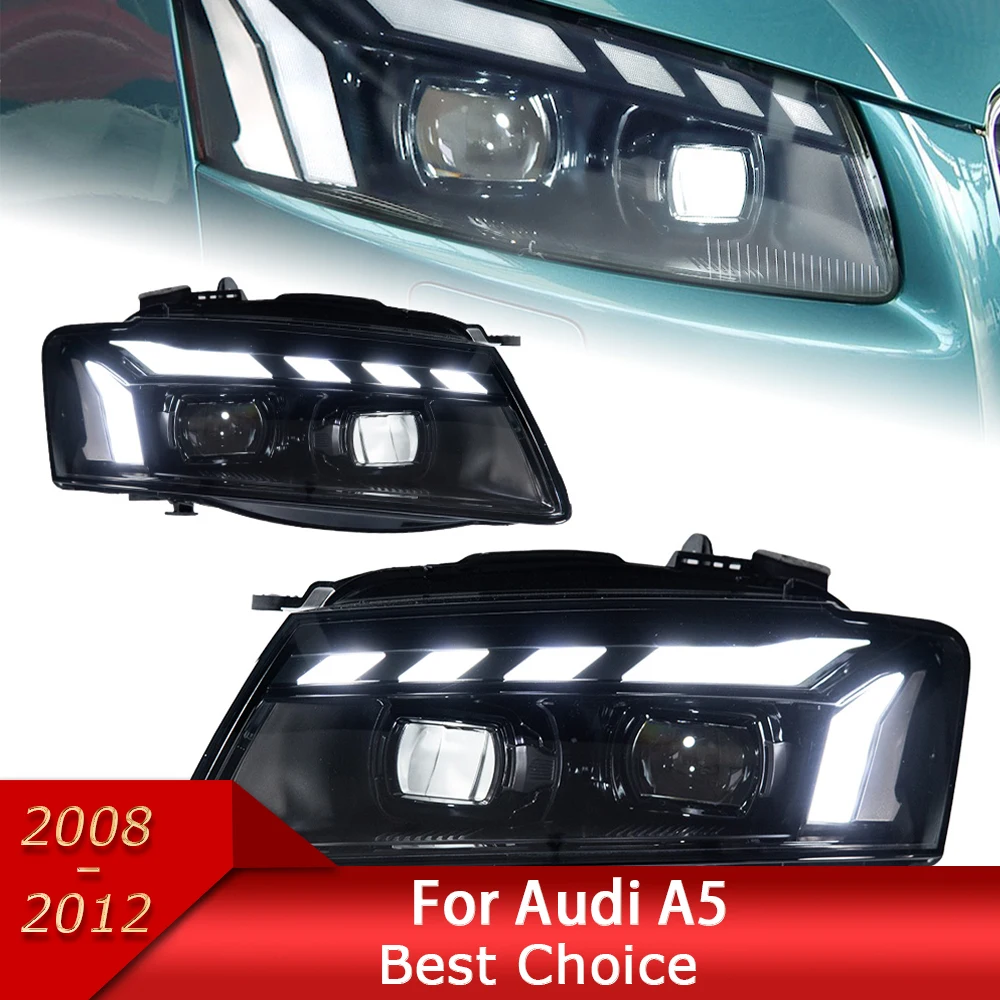 Car Lights for A5 2008-2012 A5 LED Auto Headlight Assembly Upgrade RS5 The Newest Design Dynamic Signal Lamp LHD RHD Accessories