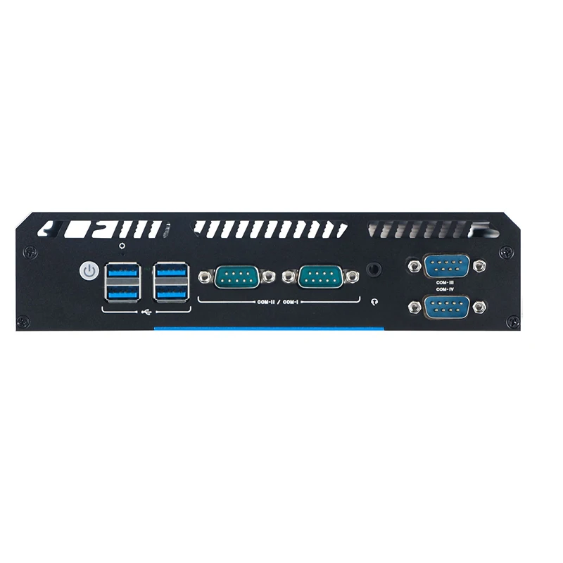 كمبيوتر صغير بدون مروحة Intel N150 DDR4 6x USB 4xCOM 2xHDMI 1xDP 2xEthernet 1xPhoenix موصل منافذ WiFi بدون مروحة كمبيوتر