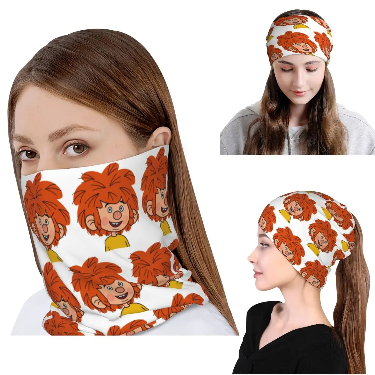 

Pumuckl Bandana Neck Cover Mask Scarf Multi-use Headband Beanies Hat Unisex Adult Washable