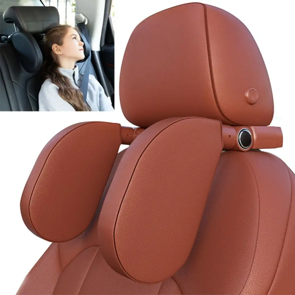 

Universal 180° Adjustable Automobile Headrest with Side Pad Ergonomic Car Side Headrest PU Leather Cloth Neck Pillow Adult