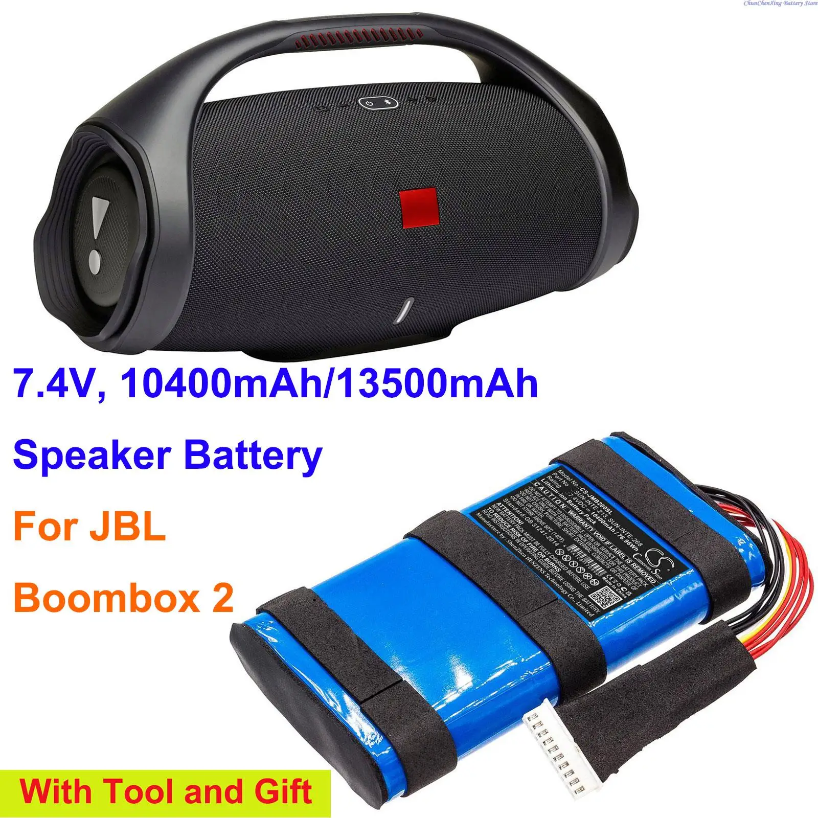 

Аккумулятор для динамика 10400 мАч/13500 мАч, телефон для JBL Boombox 2