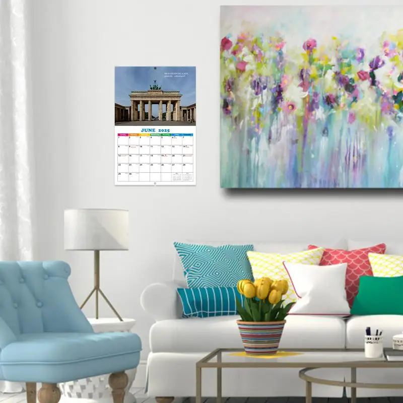 2025 Wall Planner Calendar Elegance Modern 2025 World Landscape Planner Calendar World Landscape Theme Calendar For School