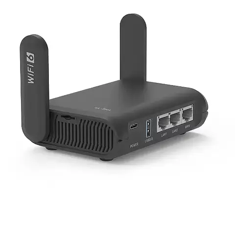 GL.iNet GL-AXT1800 (Slate AX) Wi-Fi 6 Gigabit Travel Router,Client&Server, OpenWrt, Adguard Home, Parental Control