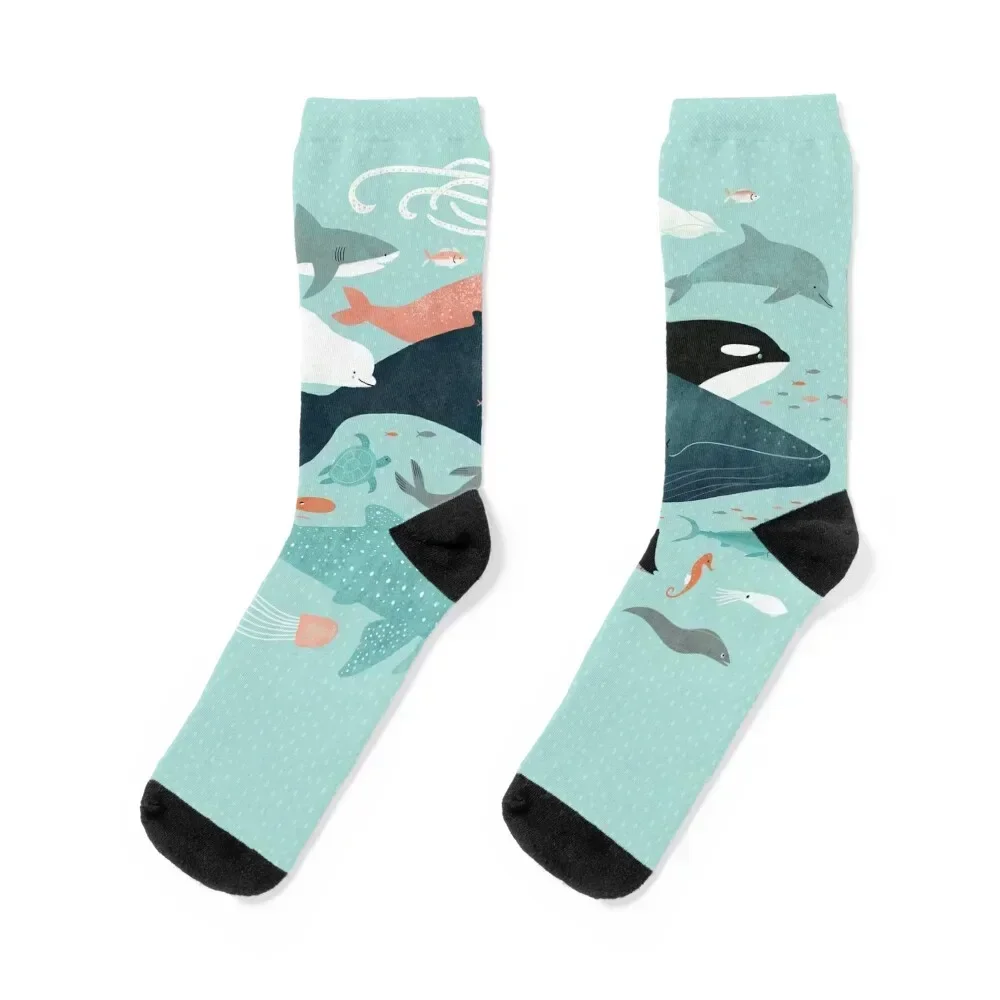 

Under the Sea Menagerie Socks winter anime valentine gift ideas Toe sports Boy Child Socks Women's