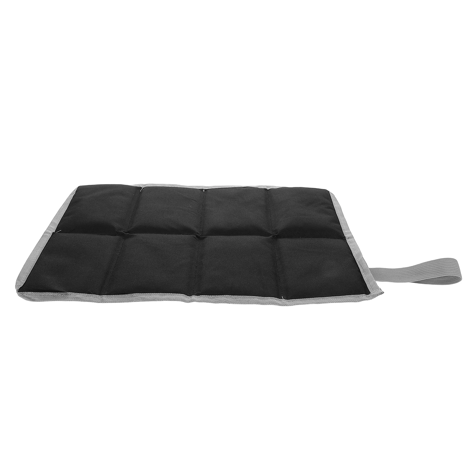 

Outdoor Folding Cushion Seat Dining Chair Protection Water Proof Black Silver Coated Cloth